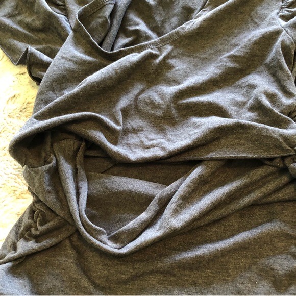 Grey stretchy knee length maternity/nursing dress size Xs/S - Picture 3 of 5